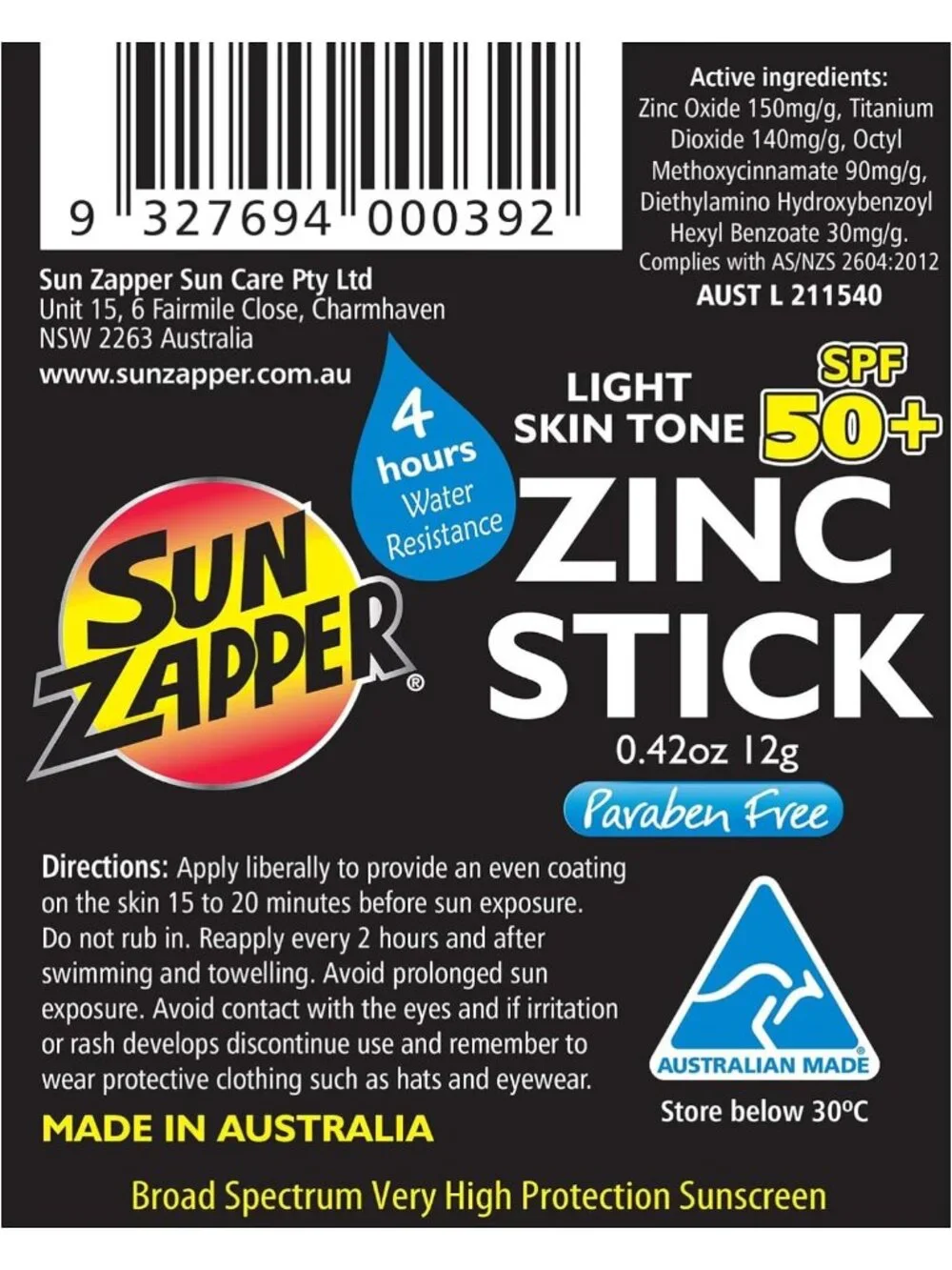 Tinted Mineral Sunscreen Sticks SPF 50+ - Water Resistant, Travel Size, 4-Pack